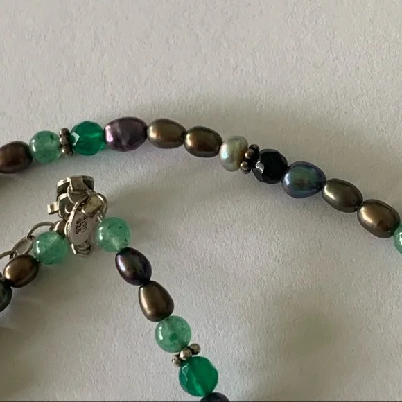 Sajen Natural Beaded Necklace Beads Pearls Pearl Gemstone Stone 925 Sterling - Picture 4 of 8